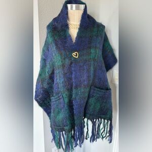 Mohair Scottish Scarf with Pockets Creagaran Tartan 70”x18”
